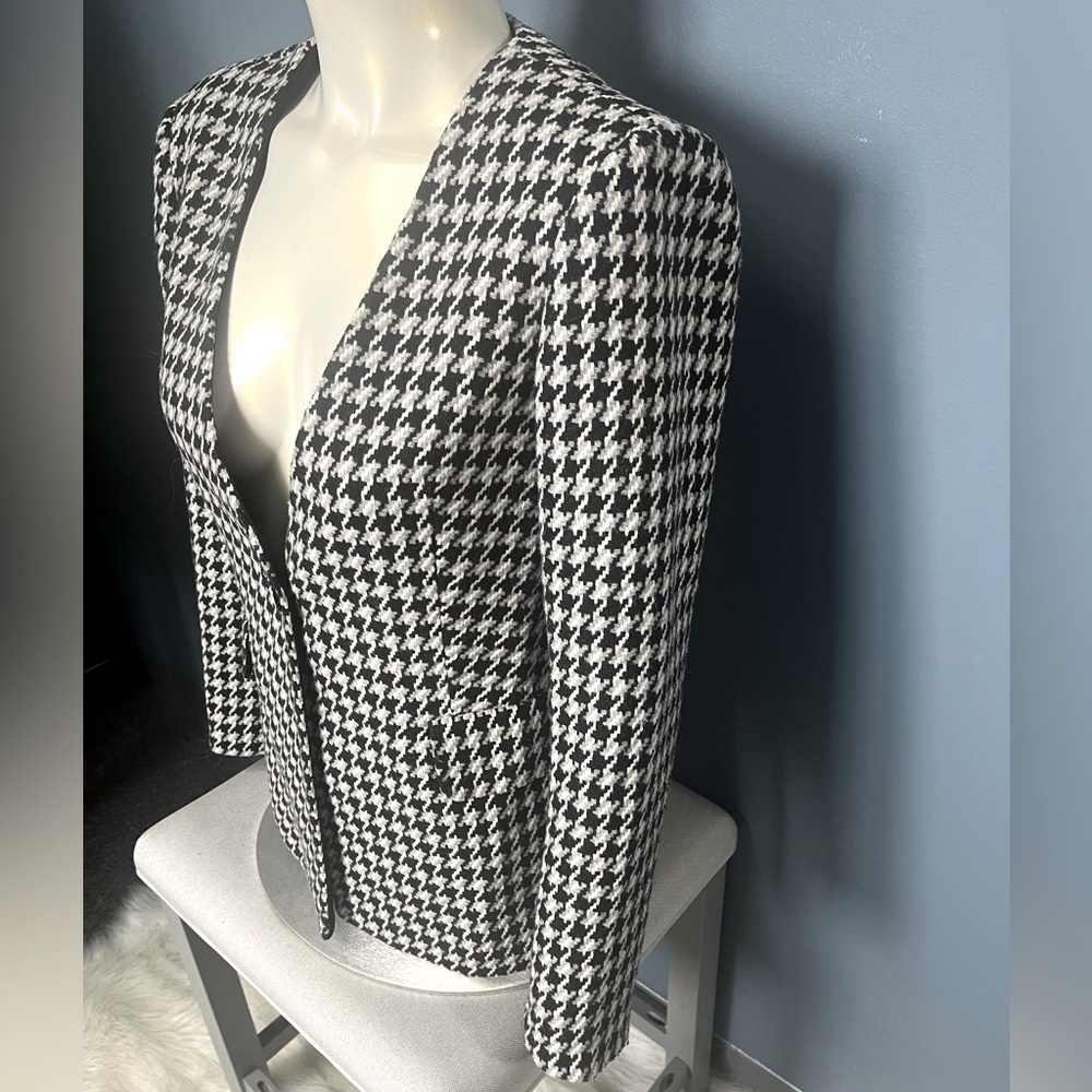 Express One-Button Houndstooth Blazer